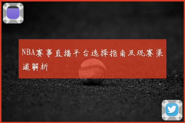 NBA赛事直播平台选择指南及观赛渠道解析